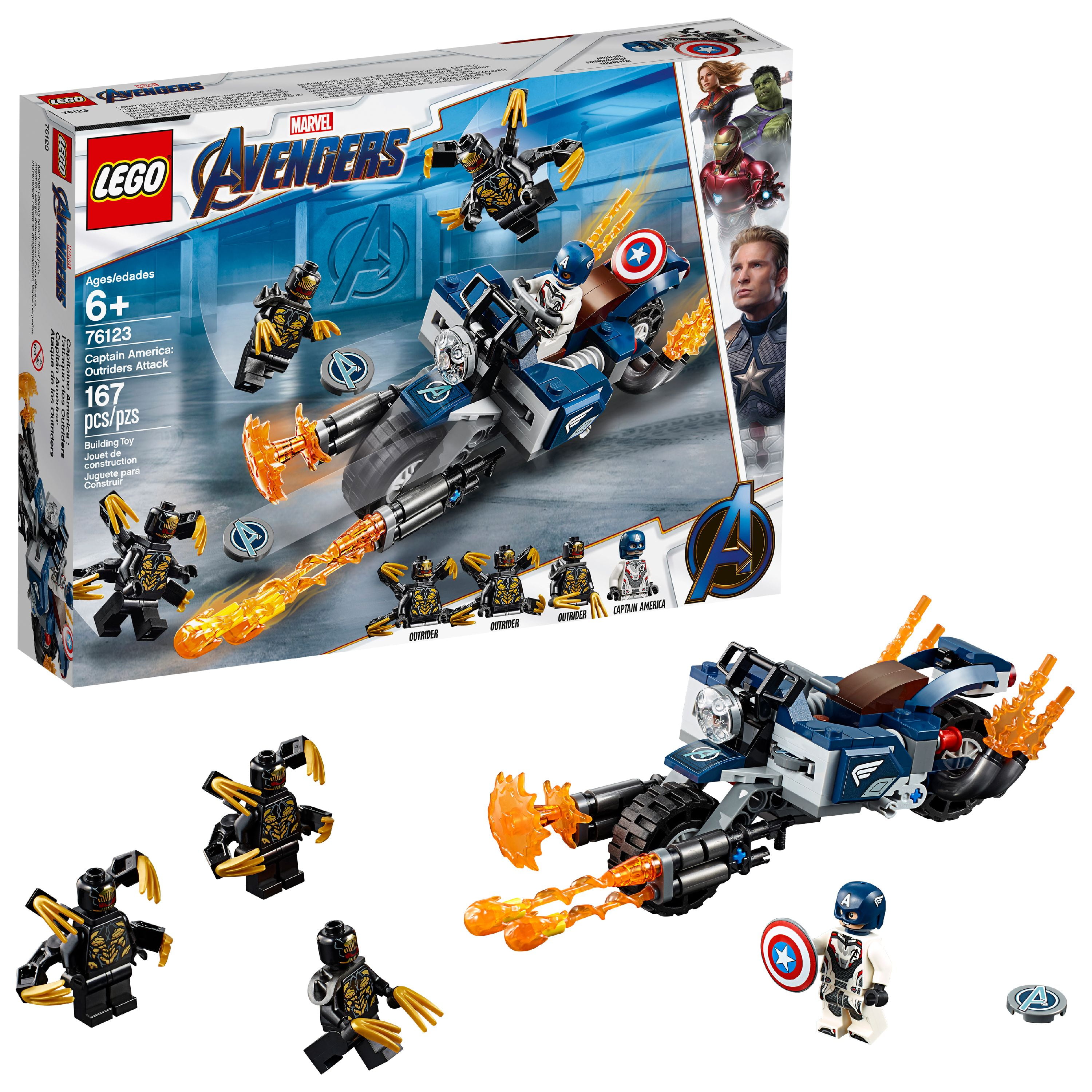 Lego Marvel Super Heroes Captain America for sale online 76123 Outriders Attack
