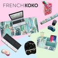 thumbnail image 6 of French Koko Keyboard and Mouse Wrist Rest Support Superior Arm Wrist Pad Comfort Memory Foam Desk Home Office School Computer Laptop Pc, Non Slip Cute Shimmering Teal, 6 of 7