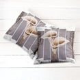 thumbnail image 2 of Ambesonne Vintage Throw Pillow Cover 2 Pack, Exotic Flower and Curlicue, 20", Umber Purpleblue, 2 of 6