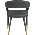 thumbnail image 2 of Meridian Furniture Destiny Grey Vegan Leather Dining Chair, 2 of 5