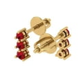 thumbnail image 2 of 0.42 ct Screw-Back Stud Earrings for Women | 2.9mm Round Cut Simulated Pink Tourmaline | 14K Yellow Gold, 2 of 5