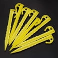 thumbnail image 2 of Yuarrent Paquete de 20 clavos para tienda de campaña, clavijas de suelo de plástico, tela impermeable, portátiles, estacas para acampar al carpas Amarillo, 2 of 6
