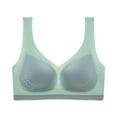 thumbnail image 3 of CAICJ98 Seamless Bras for Women Comfort Push Up No Underwire Bras Soft Wireless Bralette Full Coverage Sport Everyday Bra Green,3XL, 3 of 3