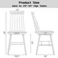 thumbnail image 4 of Solid Wood Windsor Dining Chairs Set of 8, Farmhouse 7-Spindle Chair for Kitchen & Dining Room, White, 4 of 8