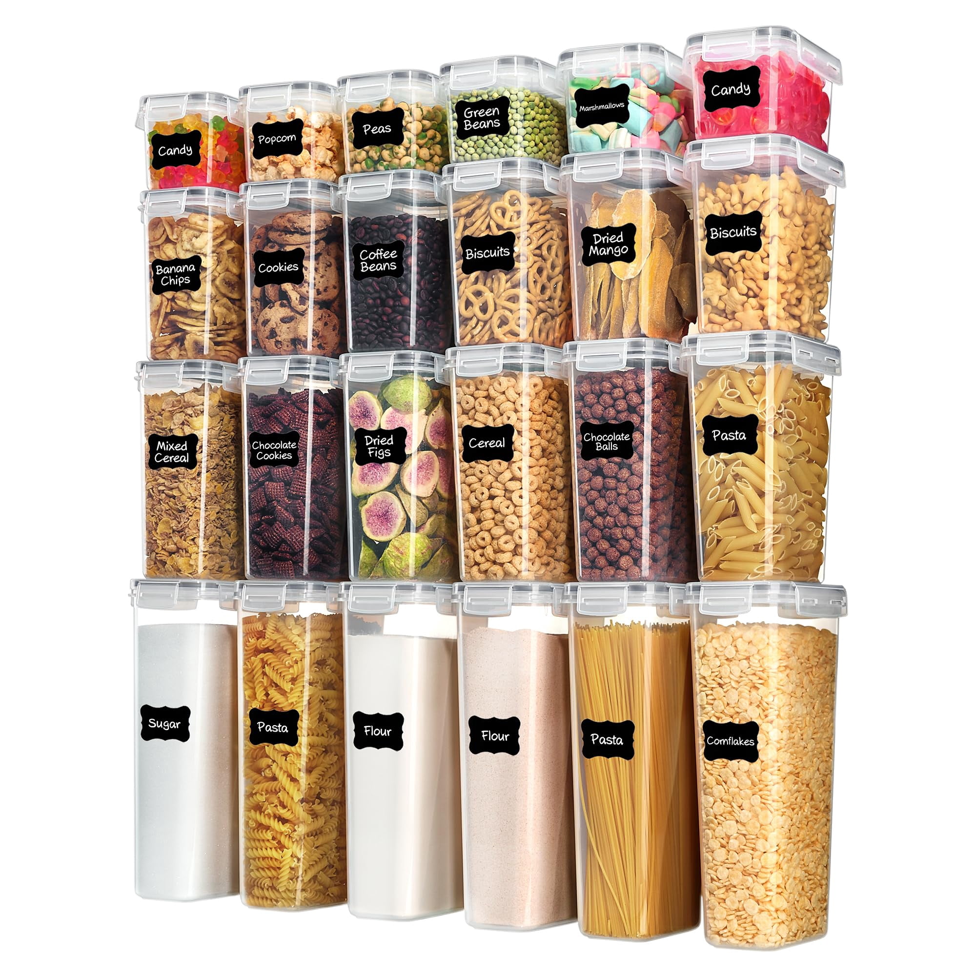 Airtight Food Storage Containers with Lids 24 pcs
