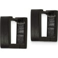 thumbnail image 2 of Stainless Steel Brushed Black Ip-Plated 4mm Square Hoop Earrings (12 X 12) Made In China sre1289, 2 of 5