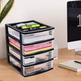 thumbnail image 5 of Gracious Living 4 Drawer Desktop Storage w/ Organizer Lid, Black (3 Pack), 5 of 8