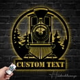 thumbnail image 3 of Handmadetneonsign Custom Steam Engine Train Locomotive Metal Wall Art with LED Light Décor, 3 of 5
