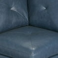 thumbnail image 2 of Benjara Samy 37 Inch Modular Corner Sofa Chair, Padded Blue Faux Leather, Wood, 2 of 5