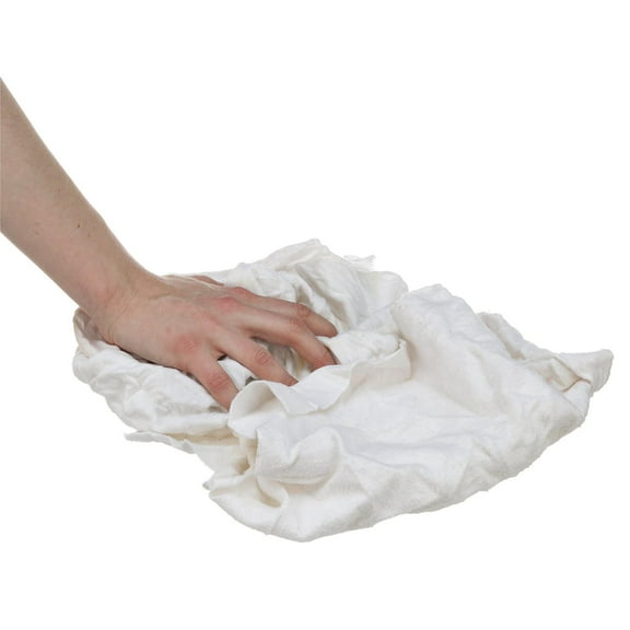 (Price/BG)Seachoice 90004 Recycled White Fleece Wiping Cloths, 1-lb. Bag, 7423-01-12-SC