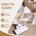 thumbnail image 4 of QiCaiJia Kitchen Rugs Mat Non Slip Washable, Super Absorbent Kitchen Mats for Floor, Rubber Backing Soft Braided Standing Floor Mats Sink Mat Runner Rug, 17"x30" Brown, 4 of 8