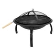 thumbnail image 1 of Hampton 22 Inch Round Steel Wood Burning Fire Pit in Black, 1 of 7