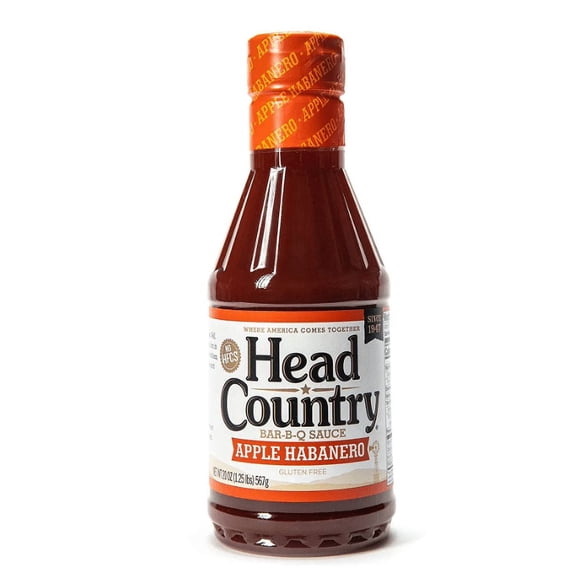 Head Country Bar-B-Q Apple Habanero Sauce, Gluten Free, 20 Ounce (Pack of 2)