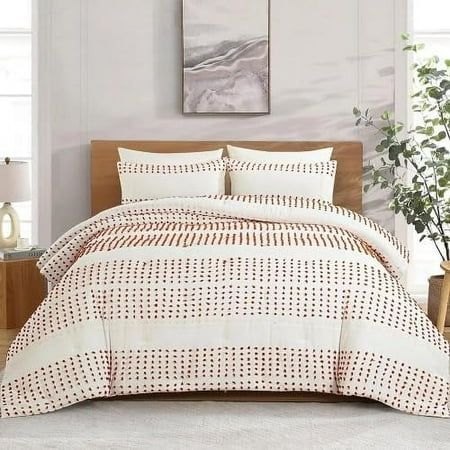 100 % Cotton Ultra Luxury Tufted Duvet Cover Set Tufted Bedding Set Elegant Tufted Duvet Cover Set with Stylish Textured Design Size 98 x 120