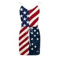 thumbnail image 4 of Jophufed 4Th of July Independence Day American Flag Beach Sun Dress,Fashion Sexy Women Casual Printed Sleevesless Camies V-Neck Mini Dress, 4 of 4