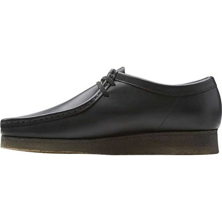 clarks men's wallabee oxford,black leather,8.5 m us