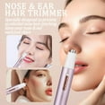 thumbnail image 7 of 2025 Rechargeable Nose and Ear Hair Trimmer for Women Men – Painless Facial and Eyebrow Hair Remover, Dual-Edge Blades, IPX7 Waterproof, Purple, 7 of 7