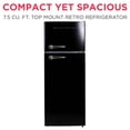 thumbnail image 3 of Frigidaire, 7.5 Cu. ft. Top Mount Retro Refrigerator, Black, 3 of 16