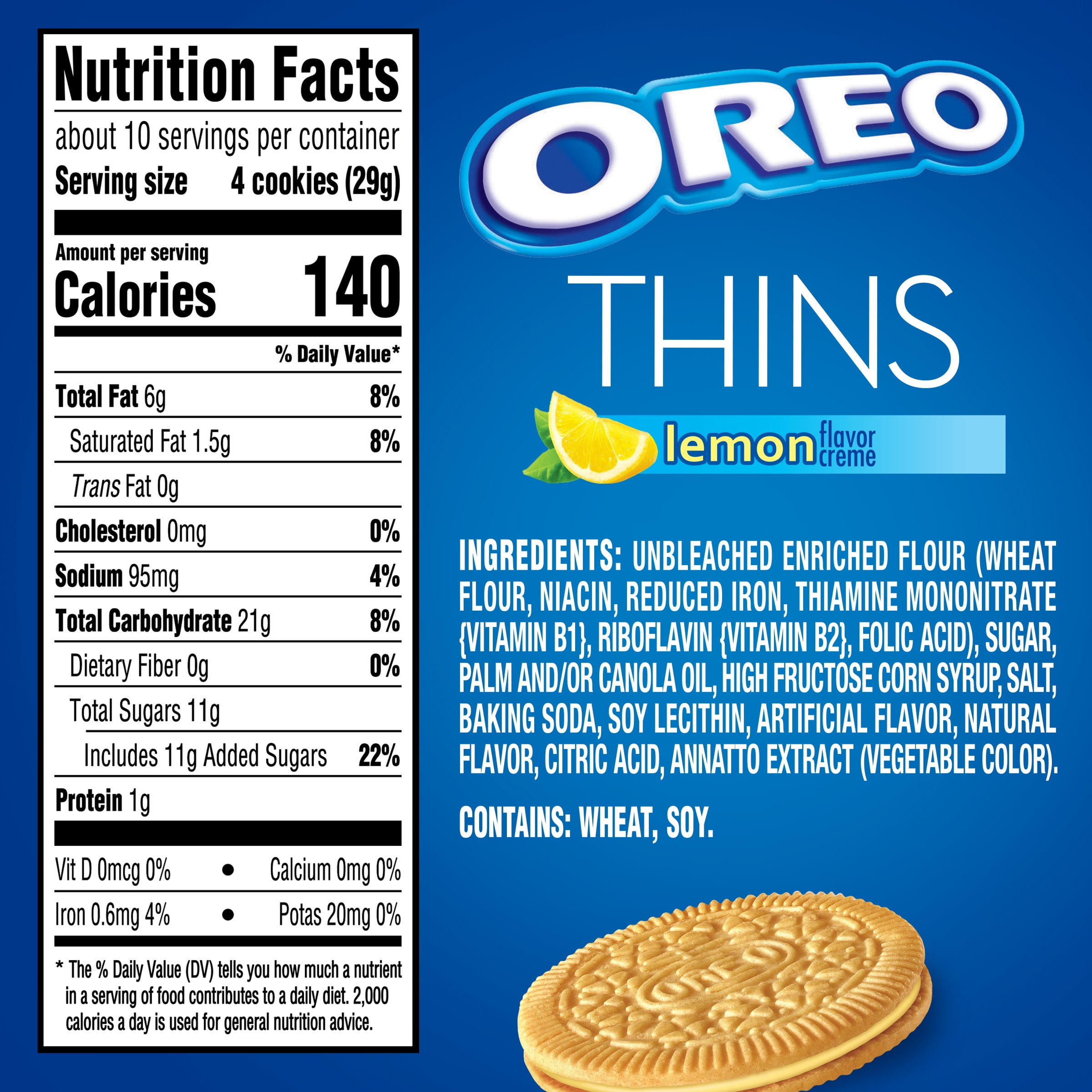 Oreo Thins Nutrition Label Besto Blog