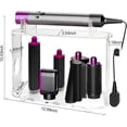 thumbnail image 3 of Clear Acrylic Organizer Holder with Cord Hook and NonSlip Base for Dyson Airwrap Bathroom Storage, 3 of 4