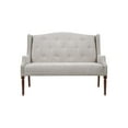 thumbnail image 1 of Izzy Tufted Wingback Settee Silver Grey, 1 of 10