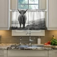 thumbnail image 5 of Coolnuti Highland Cow Valances for Windows 36 Inch Small Window Blackout Valance Curtains Rod Pocket Window Curtains Treatment for Kitchen Bathroom Cafe, 1 Panel Home Decor, 5 of 7