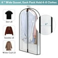 thumbnail image 2 of MINKUROW Clear Garment Bags for Hanging Clothes W/ 4" ,4 PCs Garment Storage Bags,Garment Bags for Storage,Hanging Clothes Storage,Suit Bags for Closet Storage and Travel - 24'' x 50''/4 Pack, 2 of 6