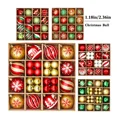 thumbnail image 3 of Christmas Tree Ornaments Decorations Balls 2.36/1.18'', Red and Green Glittery Christmas Hanging Balls Tree Decor Ornaments Indoor Decorations Shatterproof, Xmas Home Holiday Decor Presents, 3 of 9