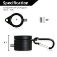 thumbnail image 2 of Anley 1" Aluminum Flagpole Mounting Rings Set - Anti Wrap 360 Rotatable Ring with Carabiners (Black, Pack of 2), 2 of 7
