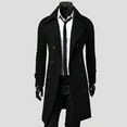 thumbnail image 3 of MSJUHEG Mens Jacket Mens Winter Coats Round Neckline Long Sleeve Winter Men Slim Stylish Trench Coat Double Breasted Long Jacket Trenchcoat Women'S Black 3Xl, 3 of 9