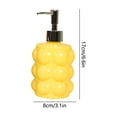 thumbnail image 3 of Dispensador de jabón de vidrio recargable con bomba para jabón líquido de manos, champú, loción, decoración de baño y cocina, 17x8x8 cm, blanco, negro, amarillo., 3 of 6