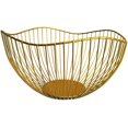 thumbnail image 1 of Cesta de frutas de alambre, cuenco dorado para encimera de cocina, cesta de frutas ondulada, cuenco para servir, Plato de frutas de alambre para frutas y verduras, 1 of 5