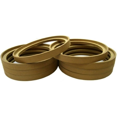 4 Pair 8 MDF Wood Speaker Recessed Rings Recess with Bezel Fiberglass Install