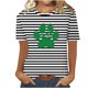 thumbnail image 1 of Camisetas Casuales de Mujer Nueva Moda Impresa Cuello Tripulado Manga Corta, Top Ligero para Diario Y Fiesta, 1 of 4