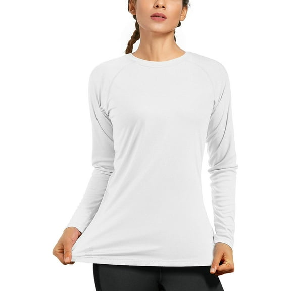 Women's Long Sleeve UPF 50+ UV Sun Protection Shirts Rash Guard Swim T-Shirt/Hoodie Quick Dry for Outdoor Hiking