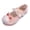 Pink, variant on GiLiling Girls Mary Jane Flats, Embroidered Cloth Fabric with Pearl, Elastic Strap Non-Slip Rubber Sole Casual Flats (Pink, 6-7 Years)