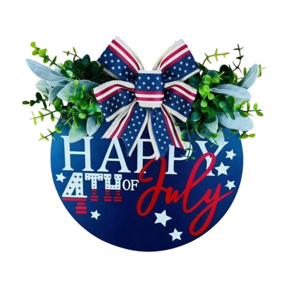 Memorial Day Saving!4th of July Decorations, Independence Day Simulated Flower Wooden Board Door Decoration Interior Decoration Festival Celebration Hanging Board Decoration