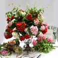 thumbnail image 5 of Silk Begonia Bush Artificial Geranium Flowers Plant Outdoor Decoration Purple, 5 of 6