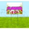 thumbnail image 1 of Flowers (18" x 24") Yard Sign, Includes Metal Step Stake, 1 of 6