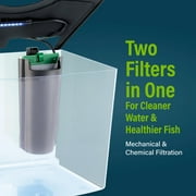 GloFish Crescent Aquarium Kit 3 Gallons, Includes Hidden Blue LED Light and Internal Filter