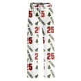 thumbnail image 4 of Adult Fashion Loose Christmas Print Casual Pants with Drawstring Elastic Waist, Comfortable Sleepwear and Loungewear Trousers for Home Use,White,L, 4 of 7