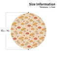 thumbnail image 2 of Lsque Autumn Mushrooms Pattern 4" Drink Coasters Set of 4, PVC Leather Absorbent Coasters, Table Coaster Set Decorative Coffee Cup Coasters Housewarming Gift -Round Shape, 2 of 6