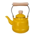 thumbnail image 4 of Elodie Enamel Tea Kettle 1.7L Heat Resistant Coffee Pot for Kitchen Household Party Yellow, 4 of 8
