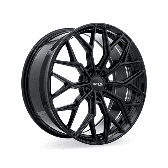 20x8.5 RTX RS02 Gloss Black Wheel 5x4.5 (38mm)