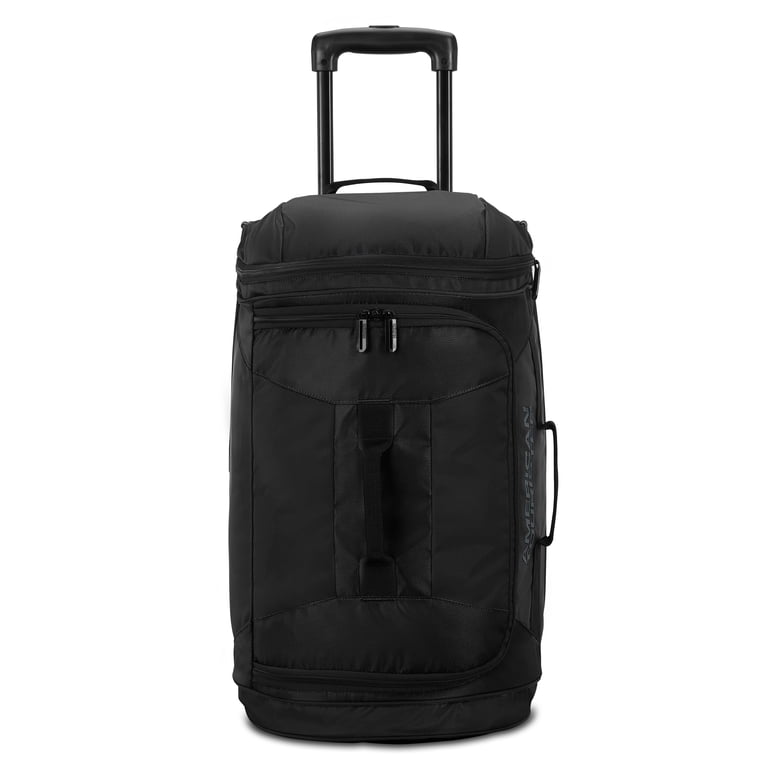American Tourister Black 22-inch Carry on Wheeled Duffel Bag