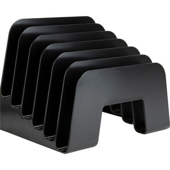 Business Source 6-slot Inclined Desk Step Sorter - 6 Compartment(s) - 6.5" Height x 8" Width x 7.8" Depth - Desktop - 25% Recycled - Plastic - 1 Each | Bundle of 2 Each
