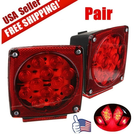 2X LED Light Kit Truck Trailer Tail Stop Turn Brake Side Marker Lamp Waterproof