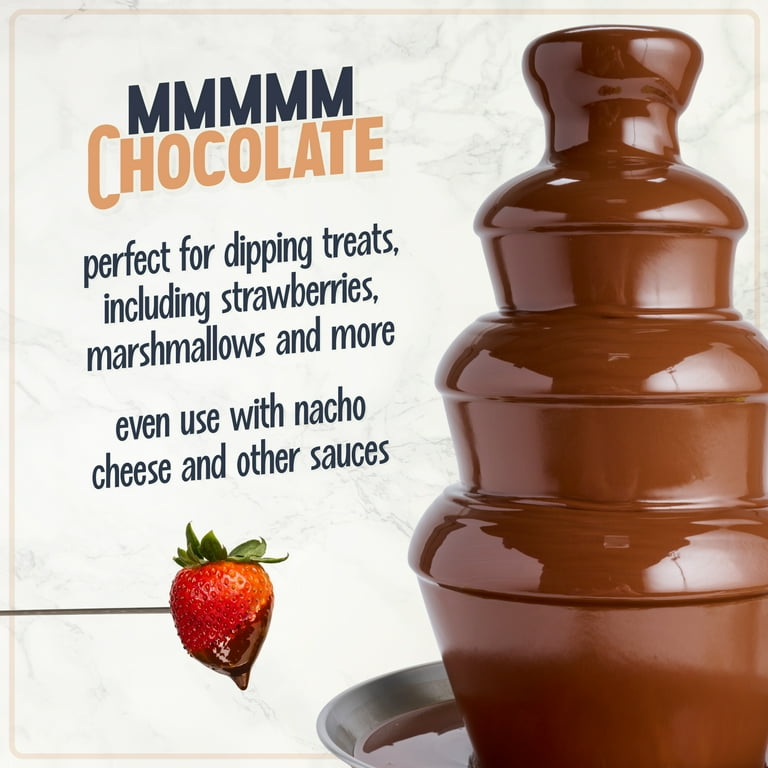 Nostalgia, 4 Tier Chocolate Fondue Fountain, 32 oz, Stainless