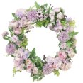 thumbnail image 4 of Guirnalda de flores artificiales para colgar en la pared, simulación, decoración floral, hogar, boda, corona de flores falsas, púrpura claro Scienceny HA9082-01B, 4 of 6