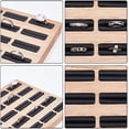 thumbnail image 5 of 1pc 6 Slot Rectangle Wood Ring Tray Display 2 Pack Jewelry Ring Display Cases with Black Sponge Inside, 5 of 7